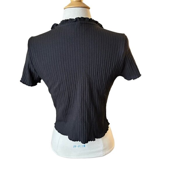 H&M black rib knit top - Picture 4 of 8
